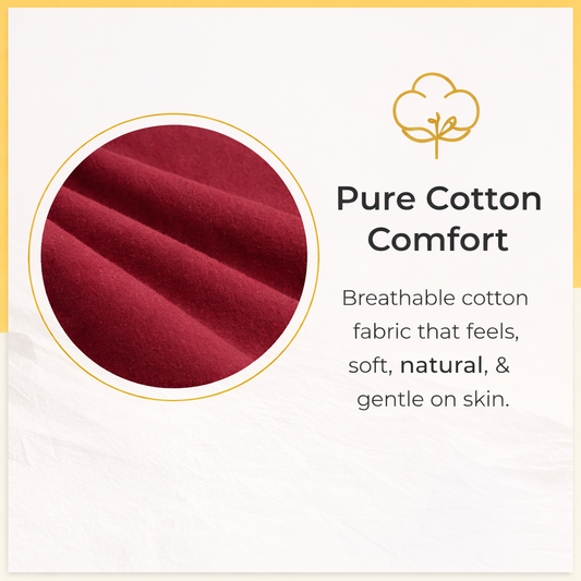 PureEase Premium Cotton Leggings - Deep Maroon