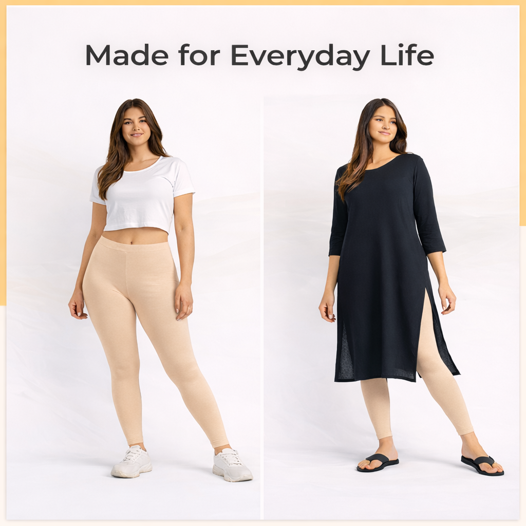 PureEase Premium Cotton Leggings - Skin