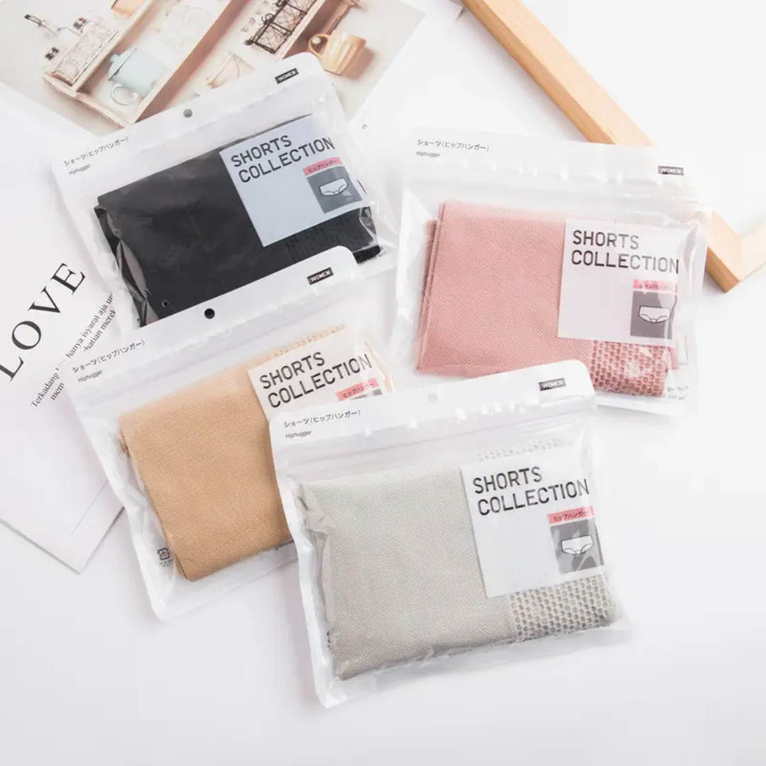 High-Waisted Tummy Control Underwear – Set of 4