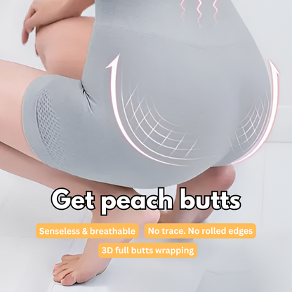 Womens High waisted Tummy Tucking Seamless Boy Shots (Pack of 2) Skin