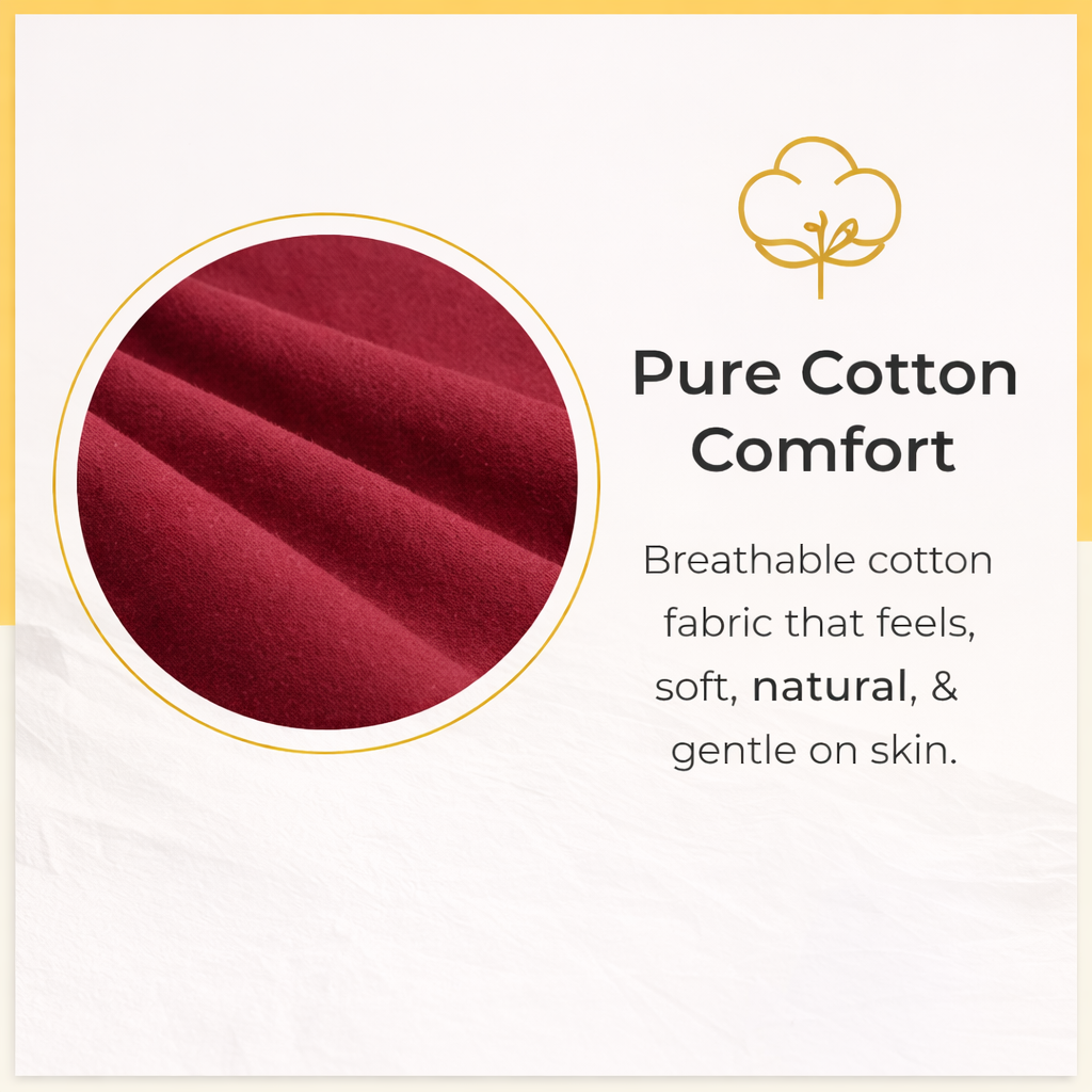 PureEase Premium Cotton Leggings - Deep Maroon