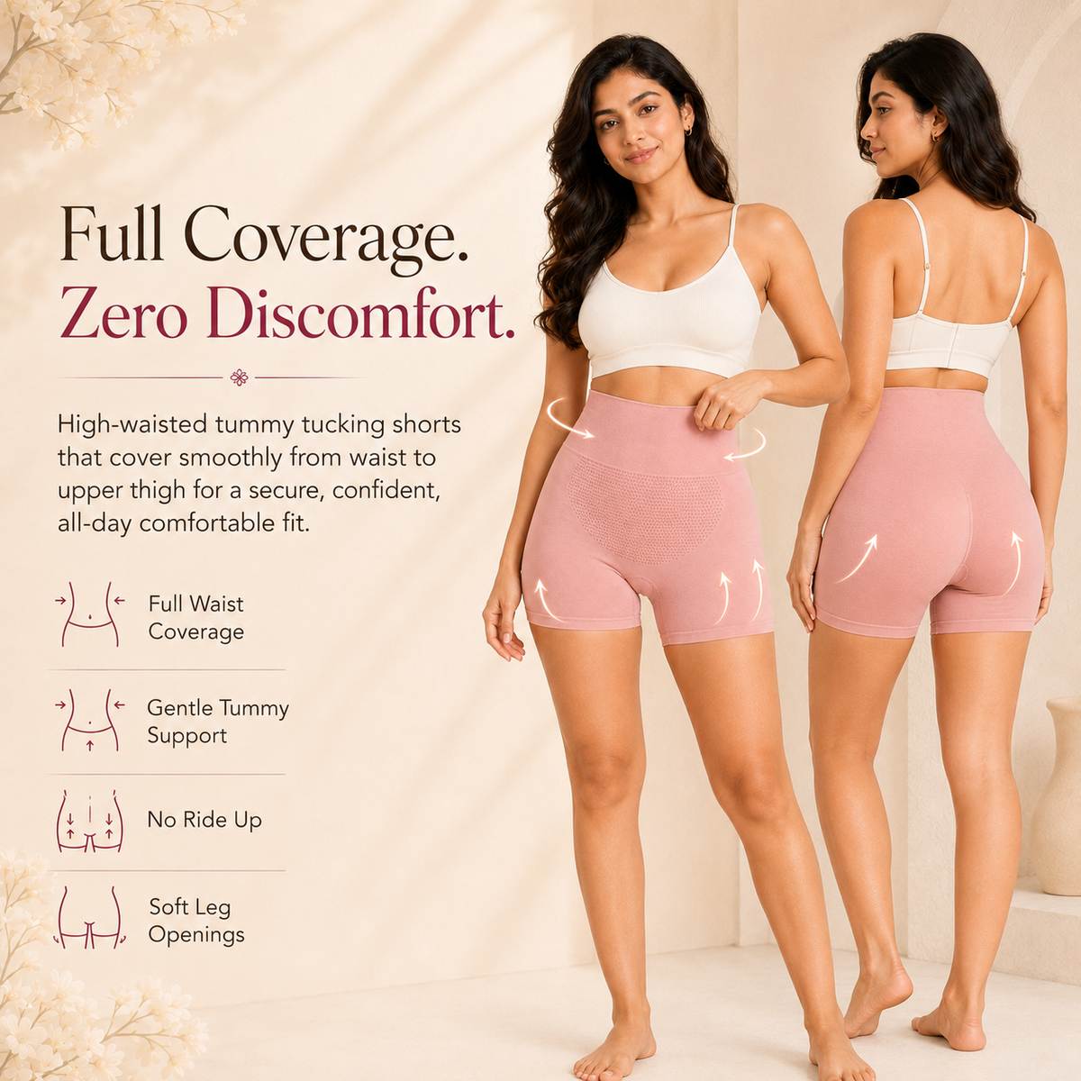 High-Waisted Tummy Tucking Shorts