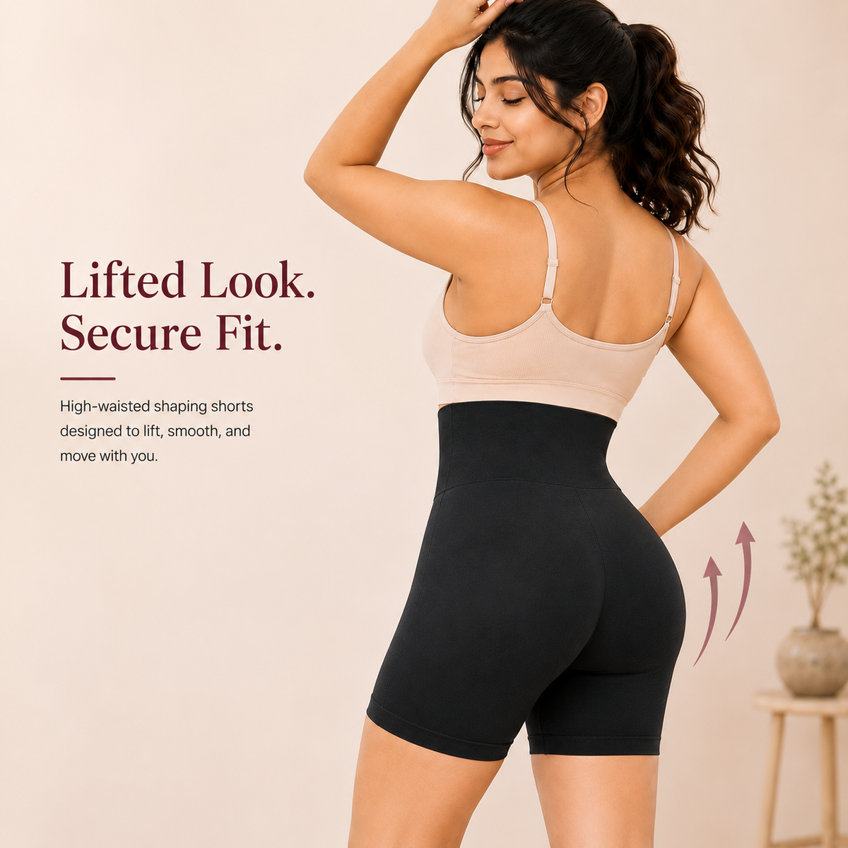 High-Waisted Tummy Tucking shots for womens