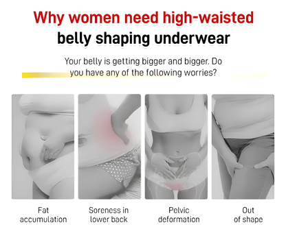 High-Waisted Tummy Control Underwear – Set of 4