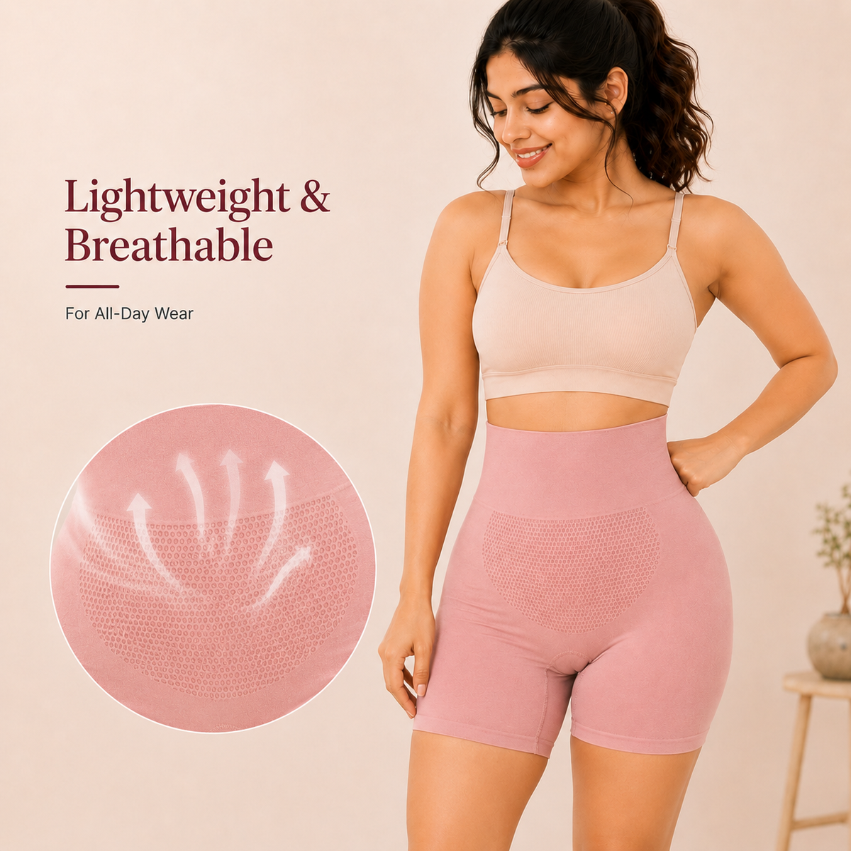 High-Waisted Tummy Tucking shots for womens