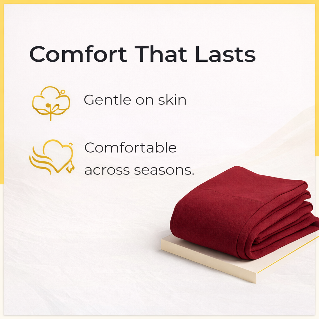 PureEase Premium Cotton Leggings - Deep Maroon