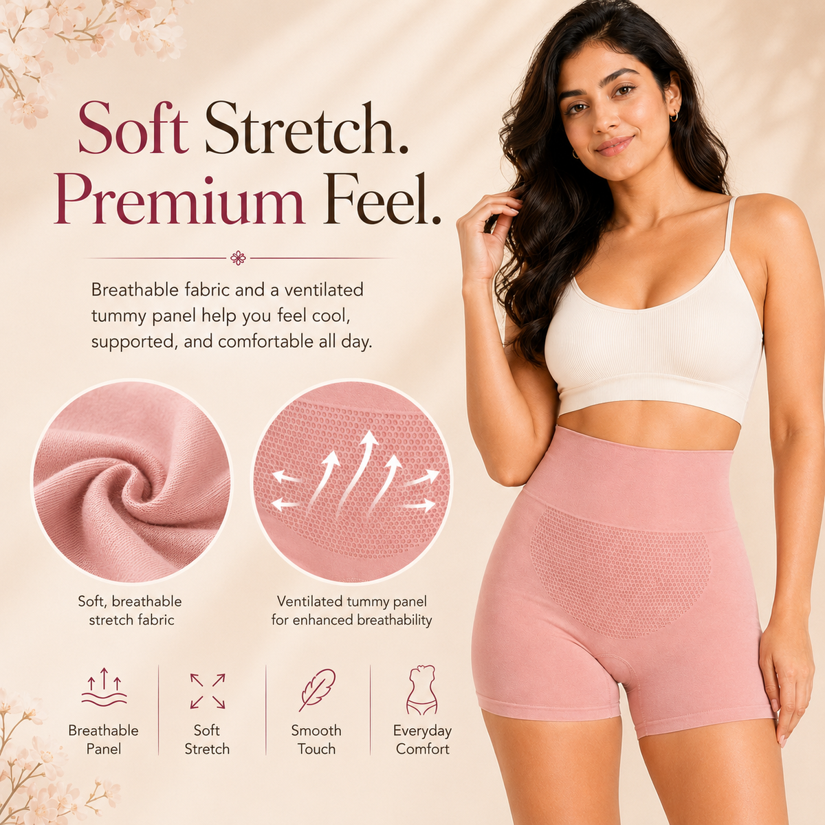 High-Waisted Tummy Tucking Shorts