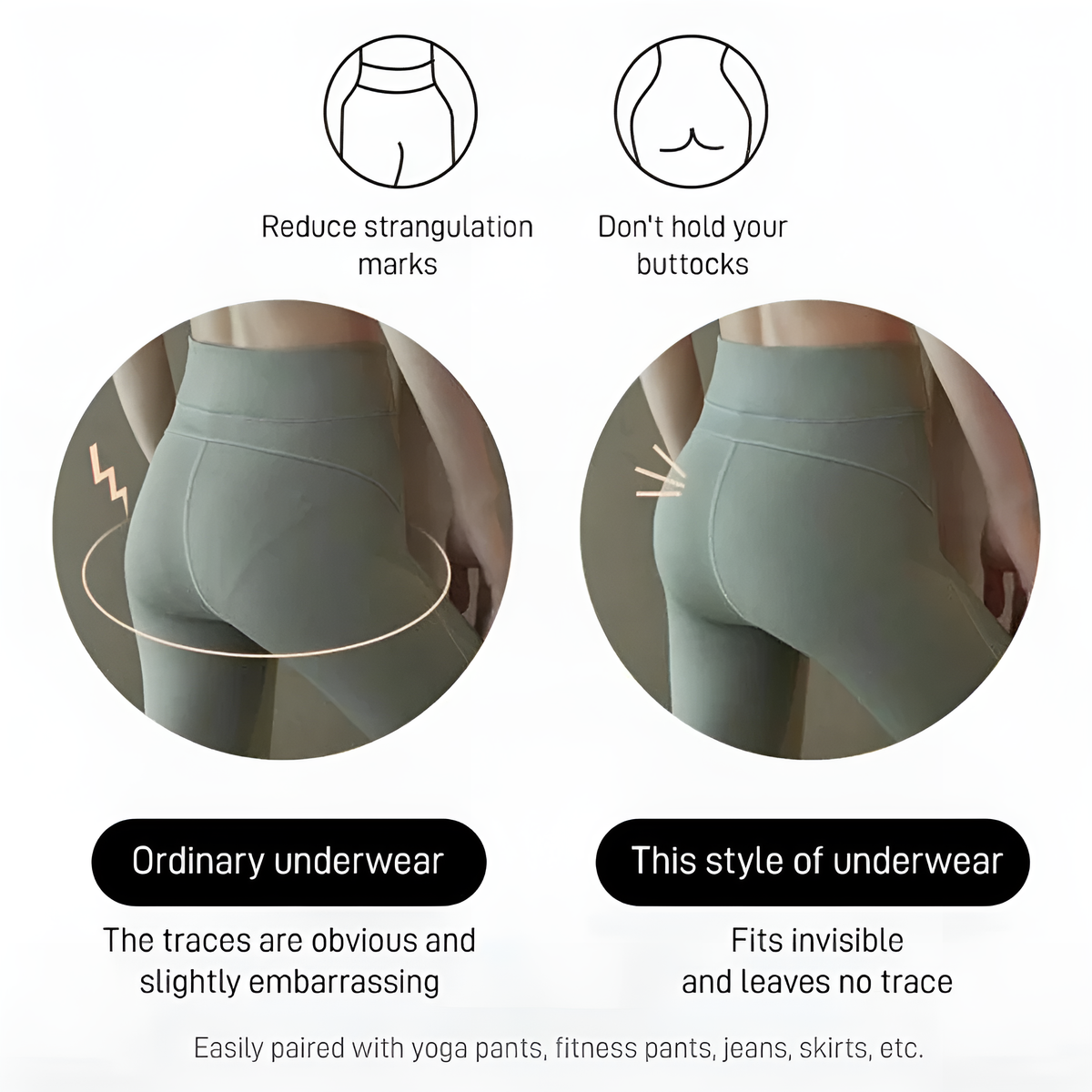 High-Waisted Tummy Support Underwear – Set of 4.