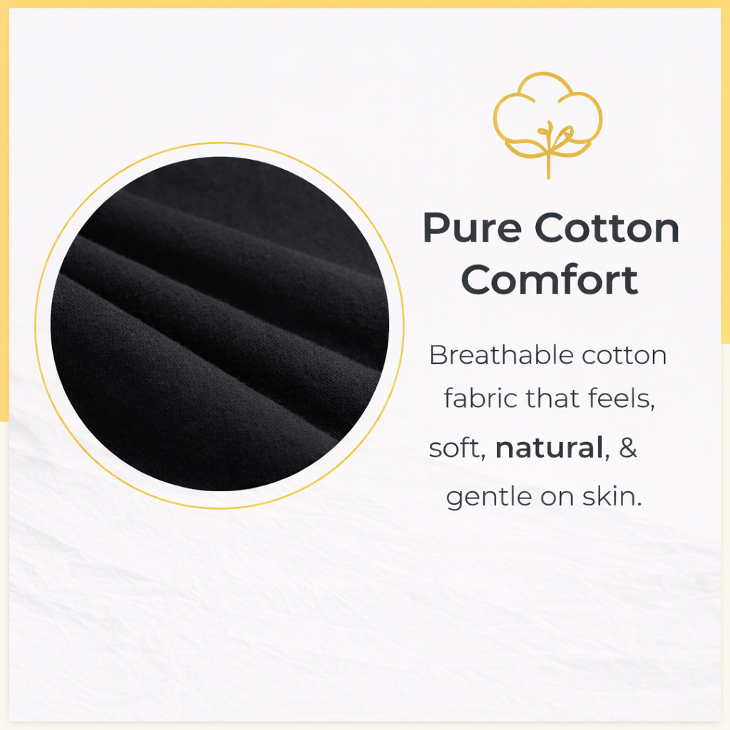 PureEase Premium Cotton Leggings - Black