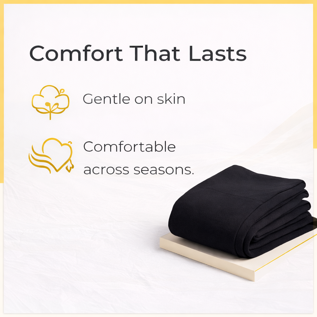 PureEase Premium Cotton Leggings - Black