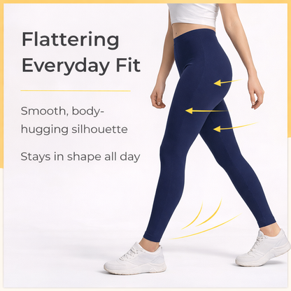 PureEase Premium Cotton Leggings - Blue
