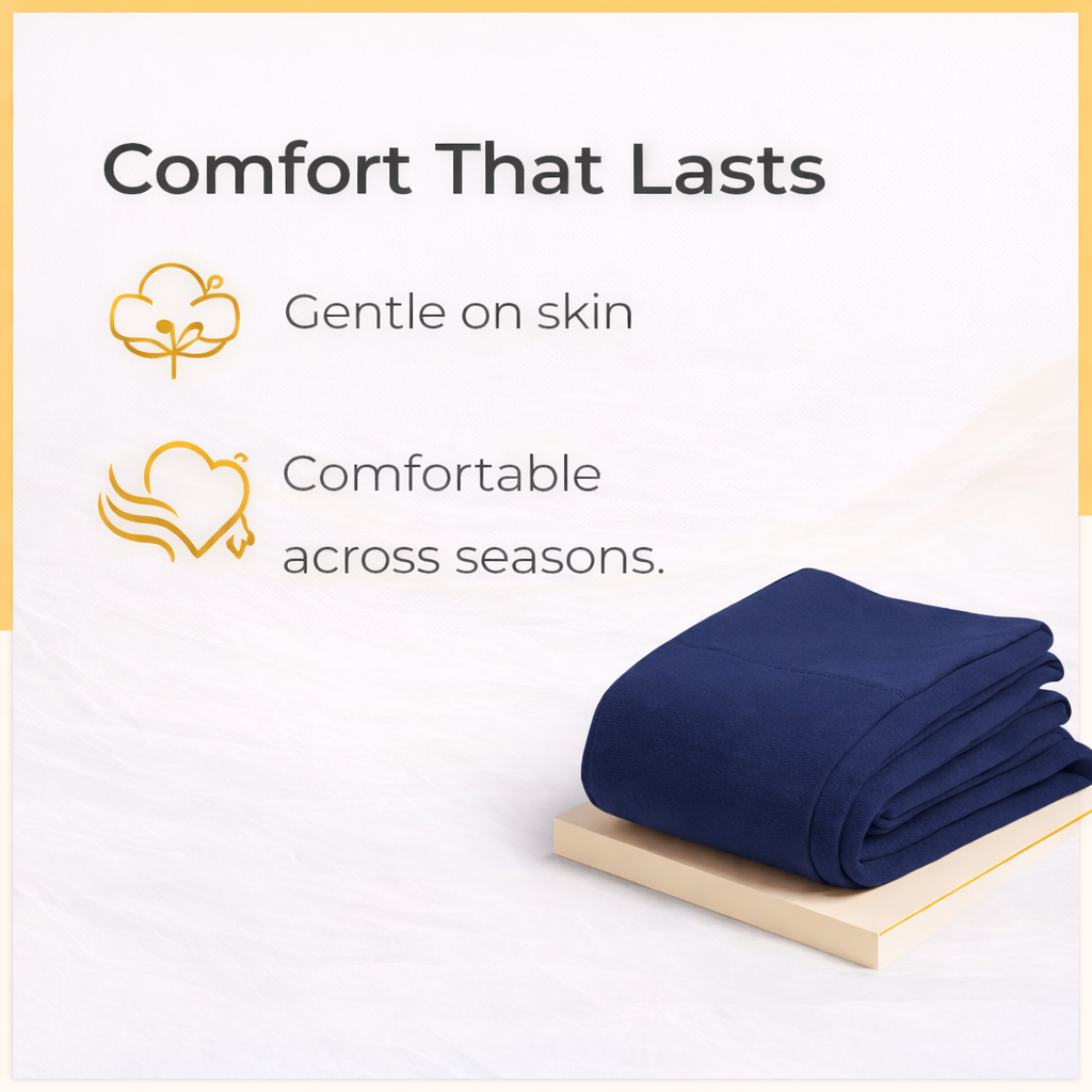 PureEase Premium Cotton Leggings - Blue
