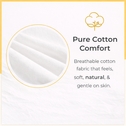 PureEase Premium Cotton Leggings - White