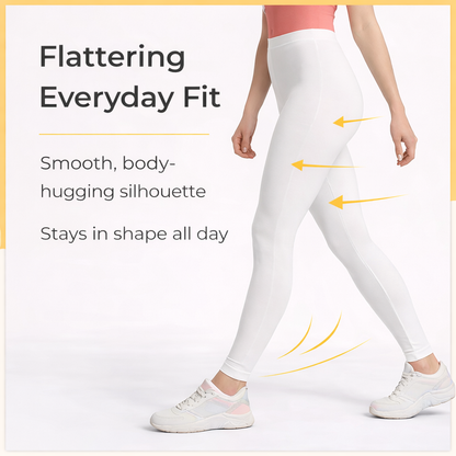 PureEase Premium Cotton Leggings - White