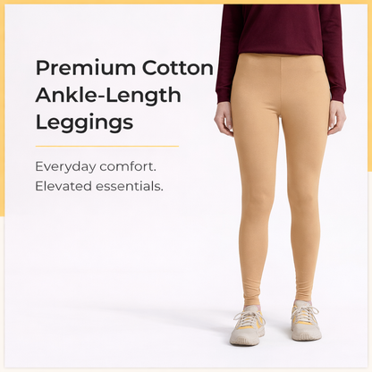 PureEase Premium Cotton Leggings - Skin