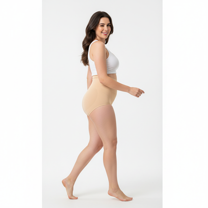 High-Waisted Tummy Control Seamless Underwear ( Beige ) Pack Of 2