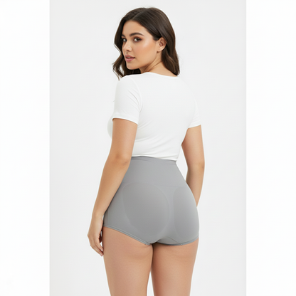 High-Waisted Tummy Control Seamless Underwear ( Grey ) Pack Of 2