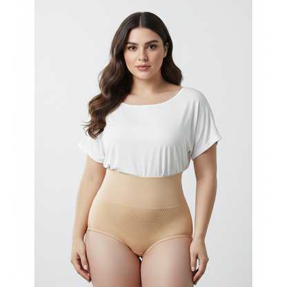 High-Waisted Tummy Control Seamless Underwear ( Beige ) Pack Of 2